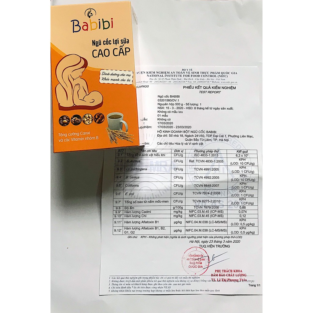 Ngũ cốc lợi sữa Cao Cấp Babibi Gold