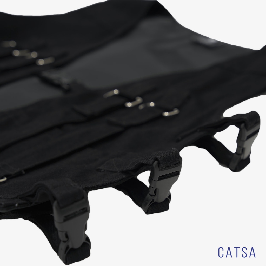 Áo khoác ghile đen CATSA chất liệu vải kaki, độ bền cao, mặc phong cách và thoải mái AKJ039