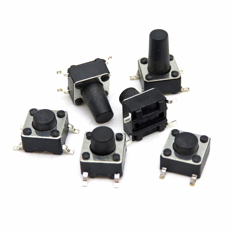 Set 50 Công Tắc Ấn smd 4pin 6x6x4.3 / 5 / 6 / 7 / 8 / 9 / 10 mm micro tact 0.5a 50v ibuw