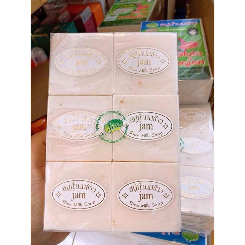 Xà phòng tắm kích trắng gạo jam Thái Lan
