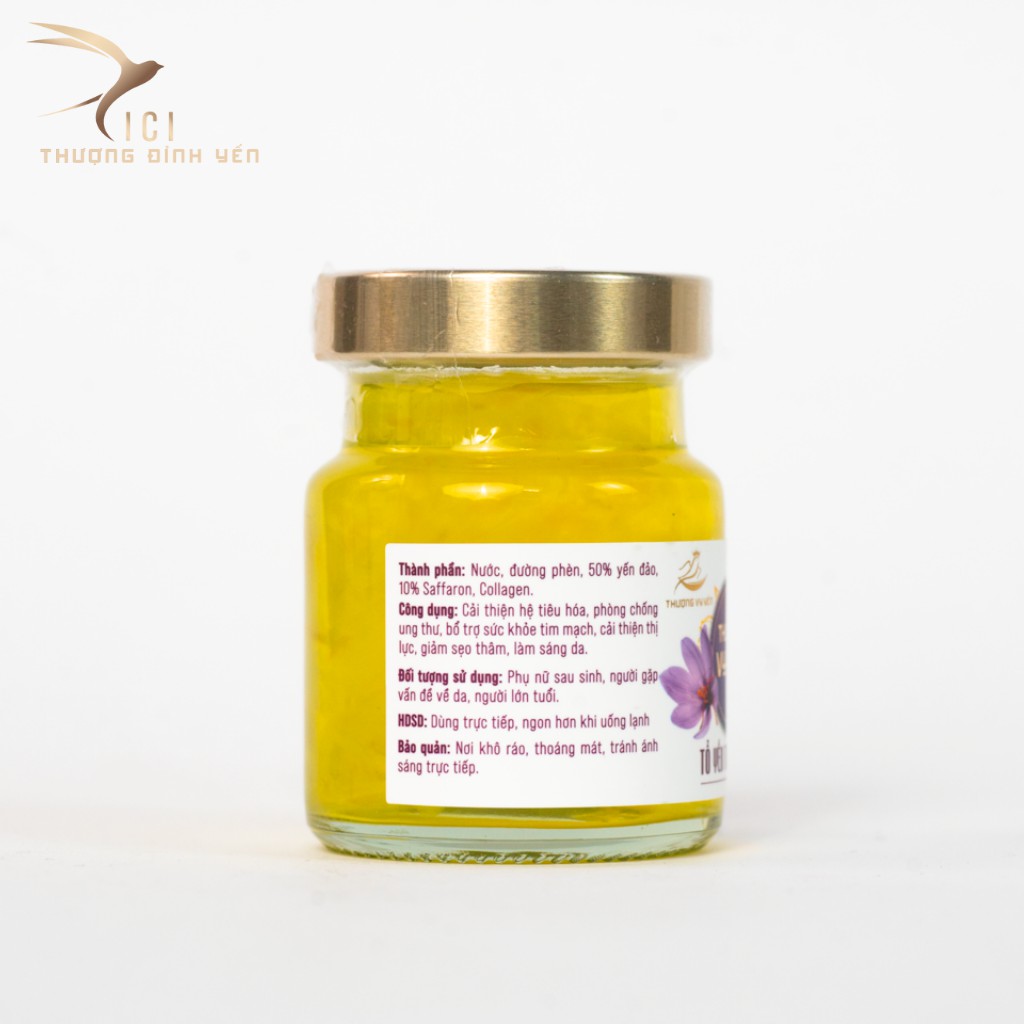 Tổ Yến Chưng Sẵn CICI THƯỢNG ĐỈNH YẾN Thượng Vy Yến Saffron Bồi Bổ Sức Khỏe, Ngăn Ngừa Lão Hóa Hộp 3 Hũ x 70ml