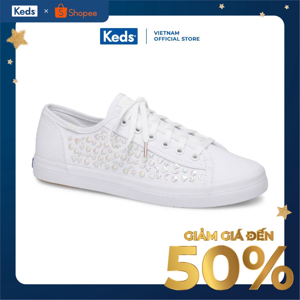 Giày Keds Nữ - Kickstart Iridescent Stud White - KD060087