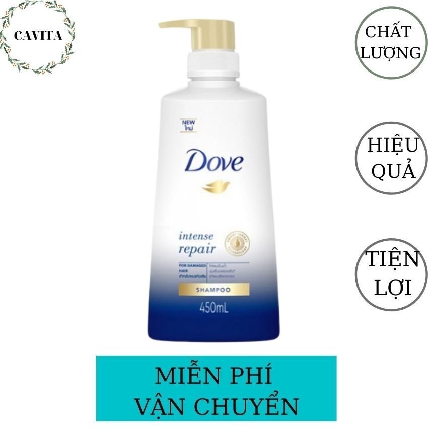 Dầu Gội-Xả Dove 425ml Thái Lan CAVITA giúp nuôi dưỡng, phục hồi tóc sau khi nhuộm duỗi, lưu hương lâu
