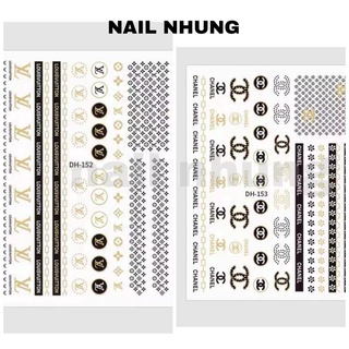Sticker dán móng tay, Nail sticker họa tiết logo thương hiệu - MÃ DH
