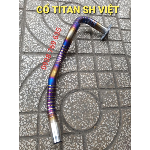 Cổ pô SH 150i, Cổ titan gắn pô zin.