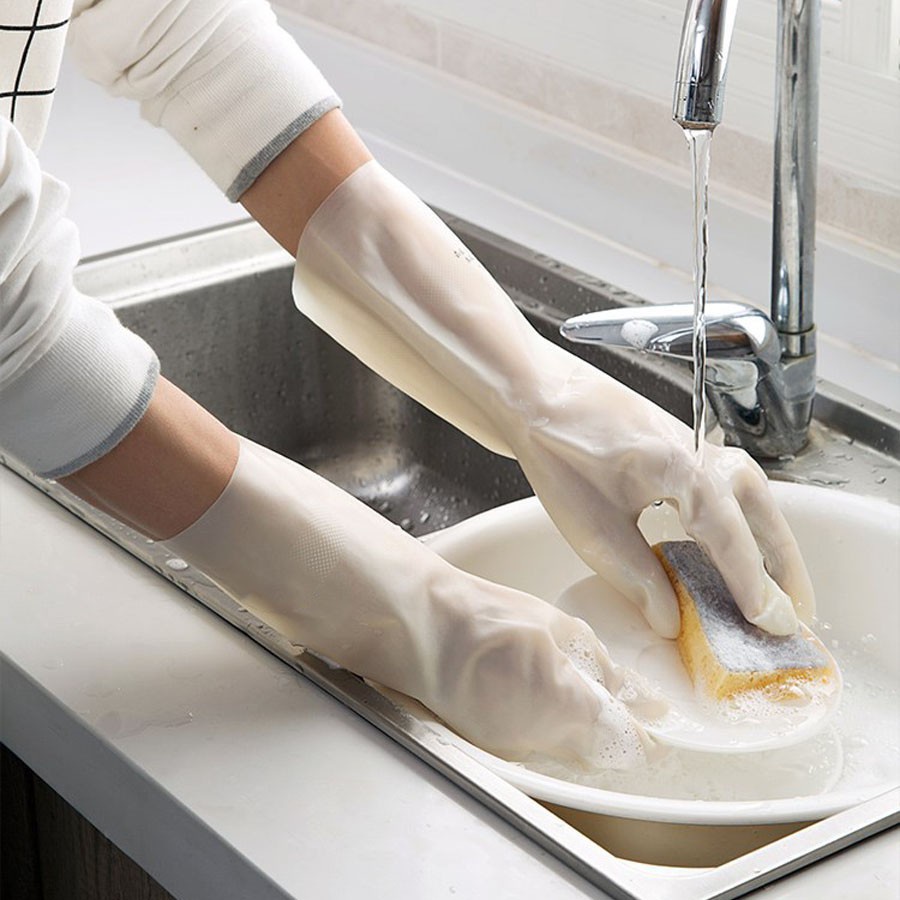 Găng tay cao su siêu dai (Đôi) - Găng tay rửa chén, làm bếp, vệ sinh nhà cửa, ...No.101225