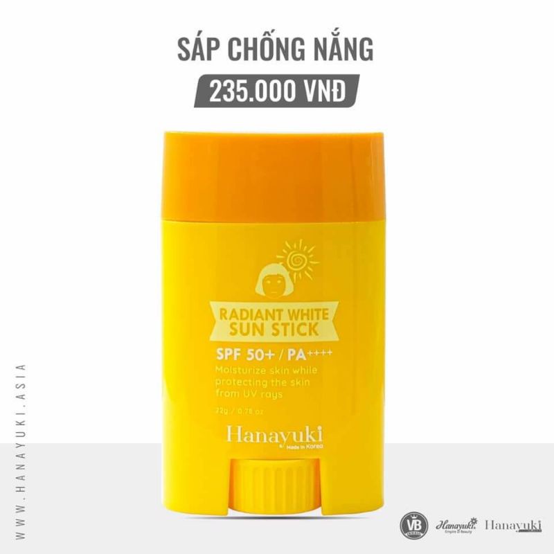 THỎI LĂN CHỐNG NẮNG/ SÁP CHỐNG NẮNG – Radiant White Sun Stick (SẢN PHẨM CHÍNH HÃNG HANAYUKI)