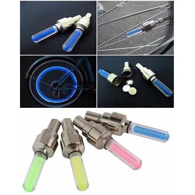 Đèn LED Gắn Van Bơm Hơi Xe Đạp Và Phụ Kiện