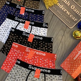 Combo 5 sịp đùi nam boxer Supreme- quần lót nam cotton co giãn 4 chiều đủ 6 màu y ảnh