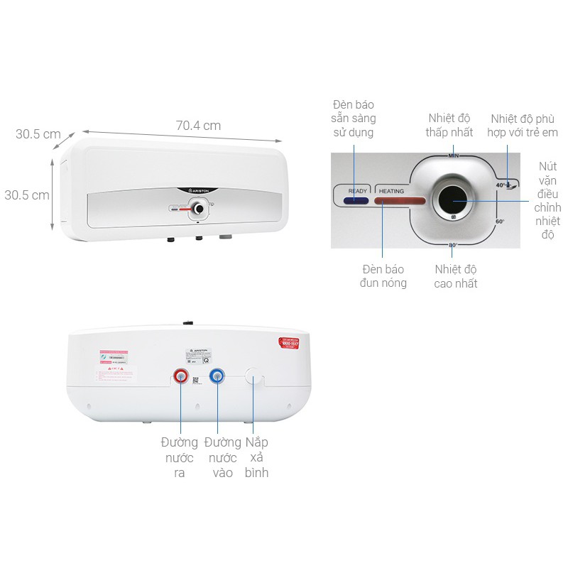 Bình nóng lạnh 20L Ariston SL2 20R