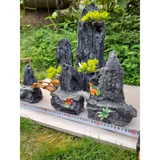Hòn Non Bộ mini Tiểu Cảnh Núi Hồ Cá