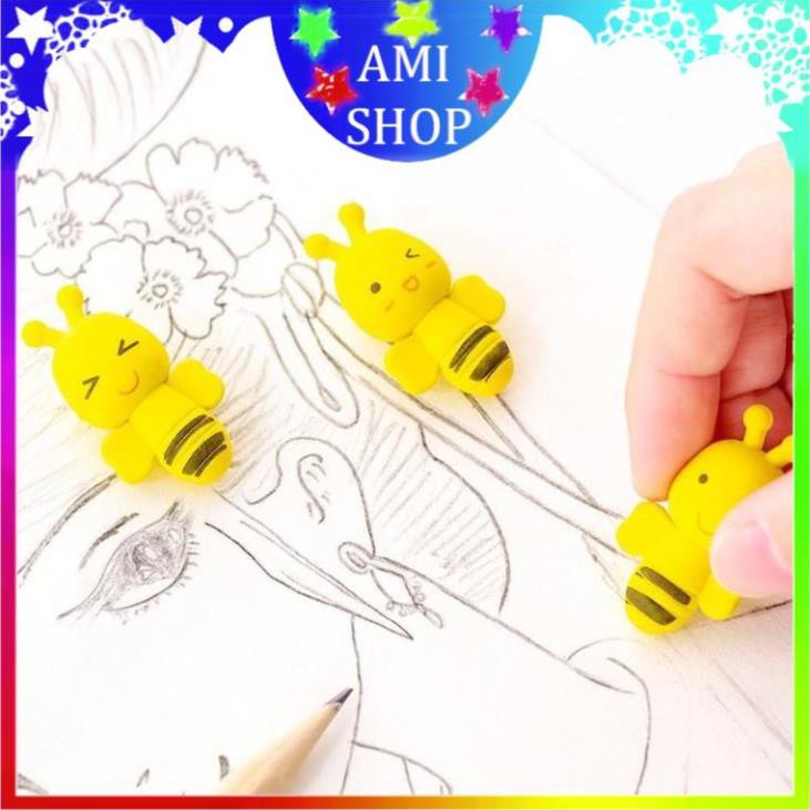 Cục tẩy hình chú ong chăm chỉ 💕𝑭𝒓𝒆𝒆𝒔𝒉𝒊𝒑💕 Ami shop