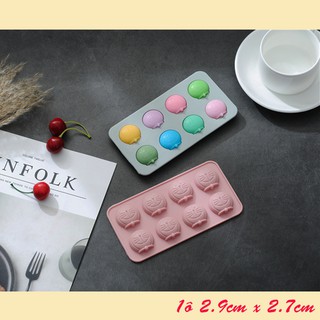 HCM - Khuôn silicon đổ kẹo dẻo kẹo mềm socoal rau câu pudding 8 mặt doremon kute