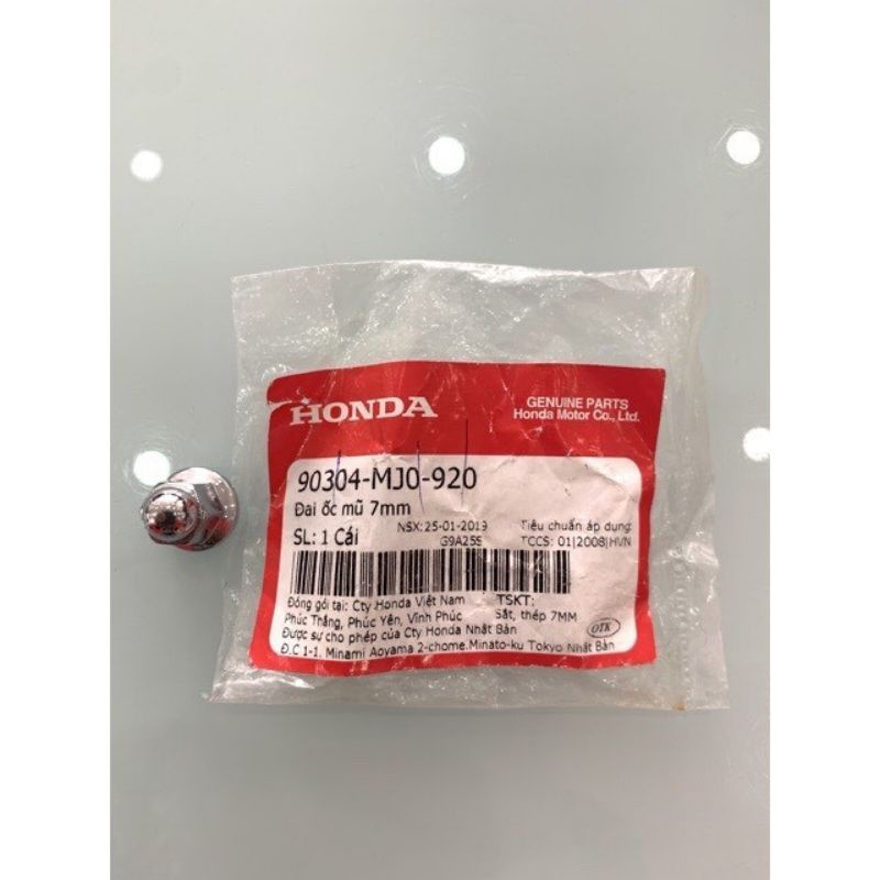 Ốc honda inox 7ly gắn nắp 4 lỗ đầu bò xe wave dream