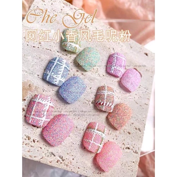 Set 6 hũ nhũ kẻ dạ nail Hàn Quốc