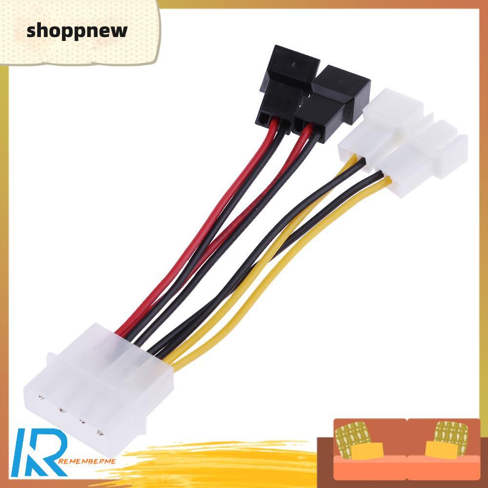 Bộ 2 Dây Cáp Chuyển Đổi Nguồn Điện 4-pin Molex Sang 3-pin 12vx2 / 5vx2