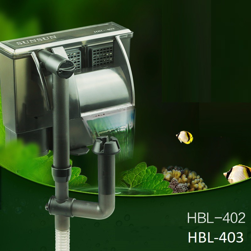 Lọc Thác SUNSUN HBL-402 | HBL-403 | HBL-501 - Máy lọc thác mini cho bể cá cảnh, thuỷ sinh nhỏ để bàn