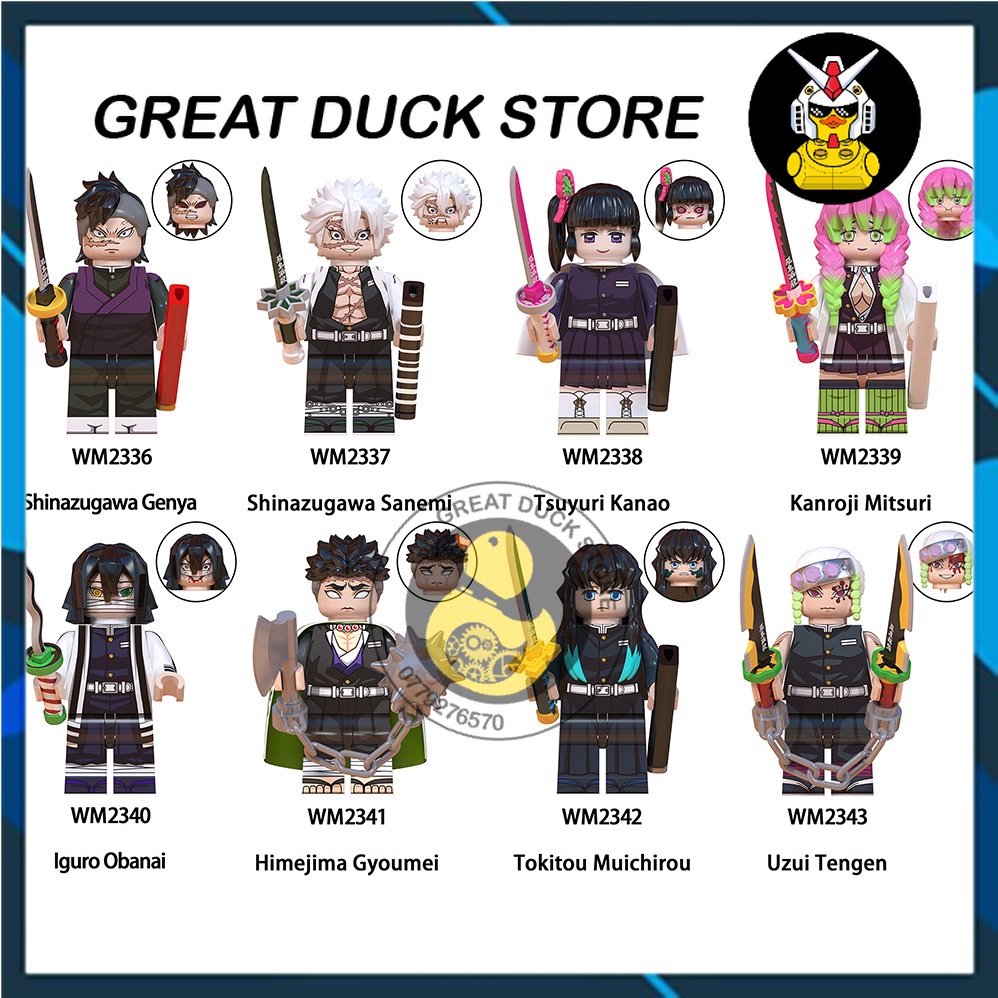 (Mẫu Mới) Mô Hình Kimetsu No Yaiba Demon Slayer Minifigures Thanh Gươm Diệt Quỷ Tanjiro Nezuko WM6116 WM6137 WM6138