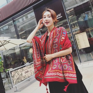 Khăn choàng đi biển thổ cẩm boho S31805