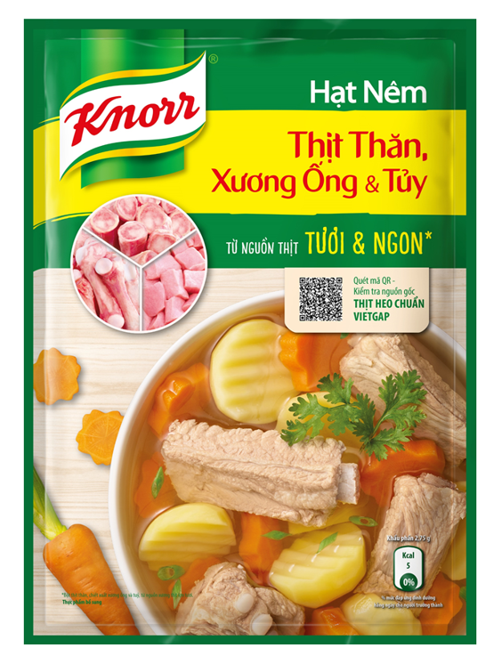 Combo 2 hạt nêm Knorr Thịt Thăn, Xương Ống Và Tuỷ 1.2 kg/gói