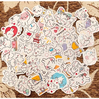 1p-50 hình dán sticker mimi and neko decal ( random hình )