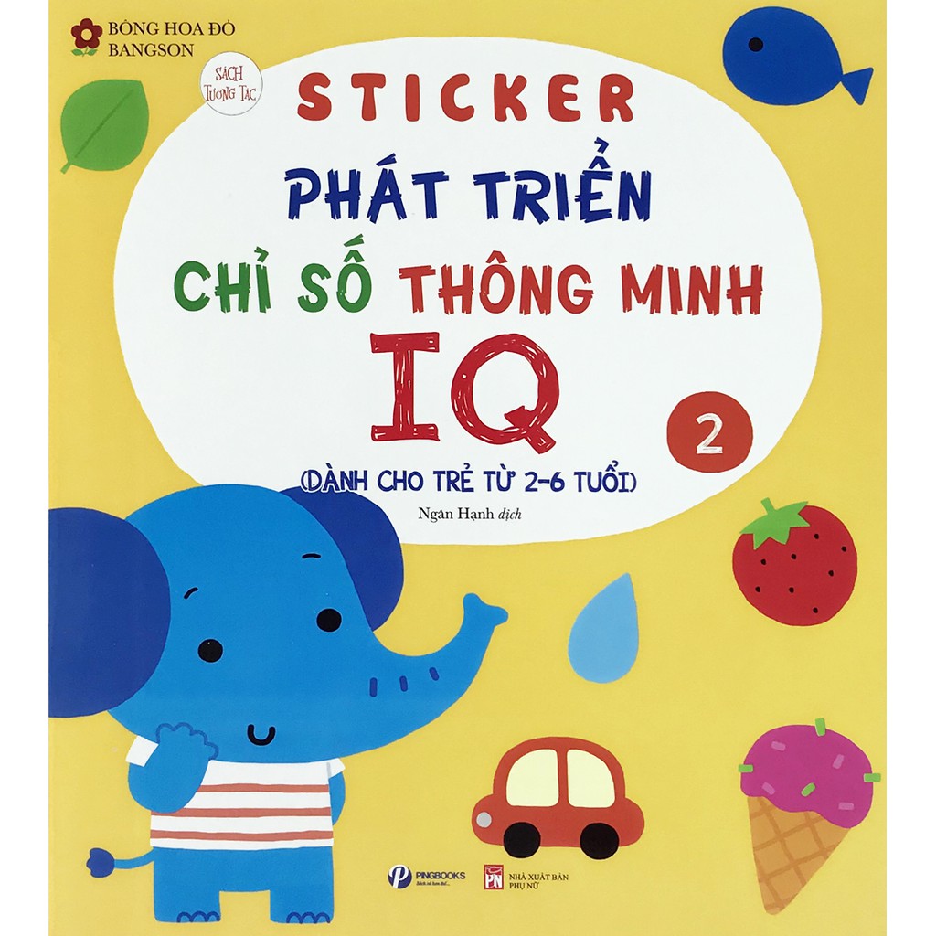 Sách - Sticker Phát triển chỉ số thông minh IQ dành cho trẻ 2-6 tuổi (Bộ 6q)