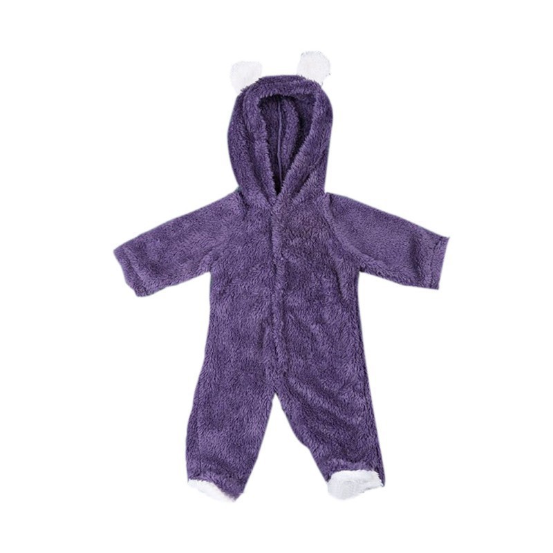 Áo liền quần chất liệu cotton có nón phối tay dài thiết kế hình động vật đáng yêu cho bé