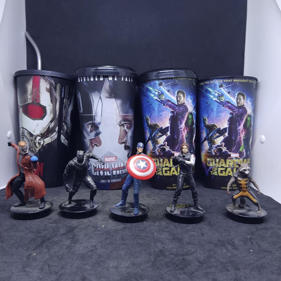 [FMSHOPVN] FIGURE LY VÀ TOPPER BÌNH NƯỚC SET MARVEL PHIM MOVIE  MÔ HÌNH NHÂN VẬT