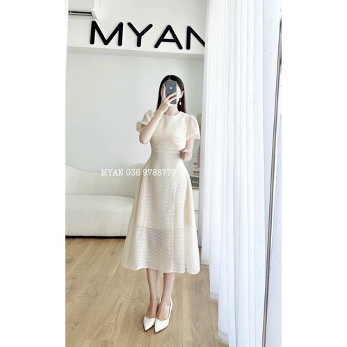 [ 𝐅𝐑𝐄𝐄 𝐒𝐇𝐈𝐏 ] VÁY XỐP KẺ HỞ LƯNG CHẤT XỐP QC CAO CẤP HÀNG MAY KỸ 2 LỚP CHUẨN FORM LĂM Ạ