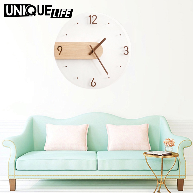 Đồng Hồ Treo Tường Trong Suốt 16 inch Yoyoyo01 Thiết Kế Đơn Giản Hiện Đại Sáng Tạo Trang Trí Nhà Cửa