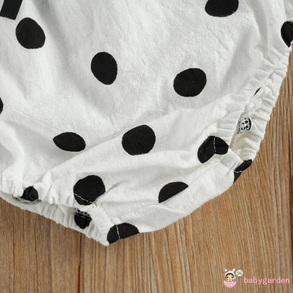 Áo Không Tay Và Quần Ngắn Chấm Bi Dễ Thương Cho Bé Gái
