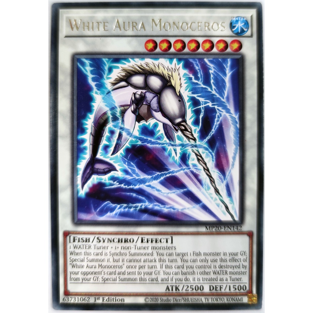 [Thẻ Yugioh] White Aura Monoceros |EN| Super Rare / Rare (ARC-V)