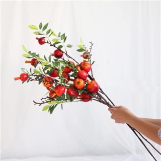 ❤Freeship-ảnh thật+video❤️ Cành lựu giả quả trung bình - Cây lựu