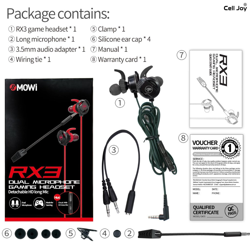 Tai nghe game thủ có dây RX3 Pro chính hãng PLEXTONE xMOWi Stereo HD Bass có mic rời Gaming chống ồn