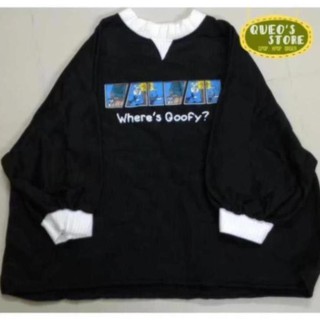 ÁO NỈ CAO CẤP Áo nỉ dài tay Sweater cartoon ulzzang WHERE'S GOOFY? Nhất Tốt Nhất 2020 Chất