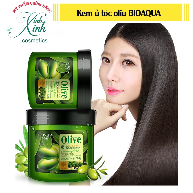 Kem Ủ Tóc Olive Bioaqua tóc óng ả và được cấp ẩm- Hàng Nội Địa Trung