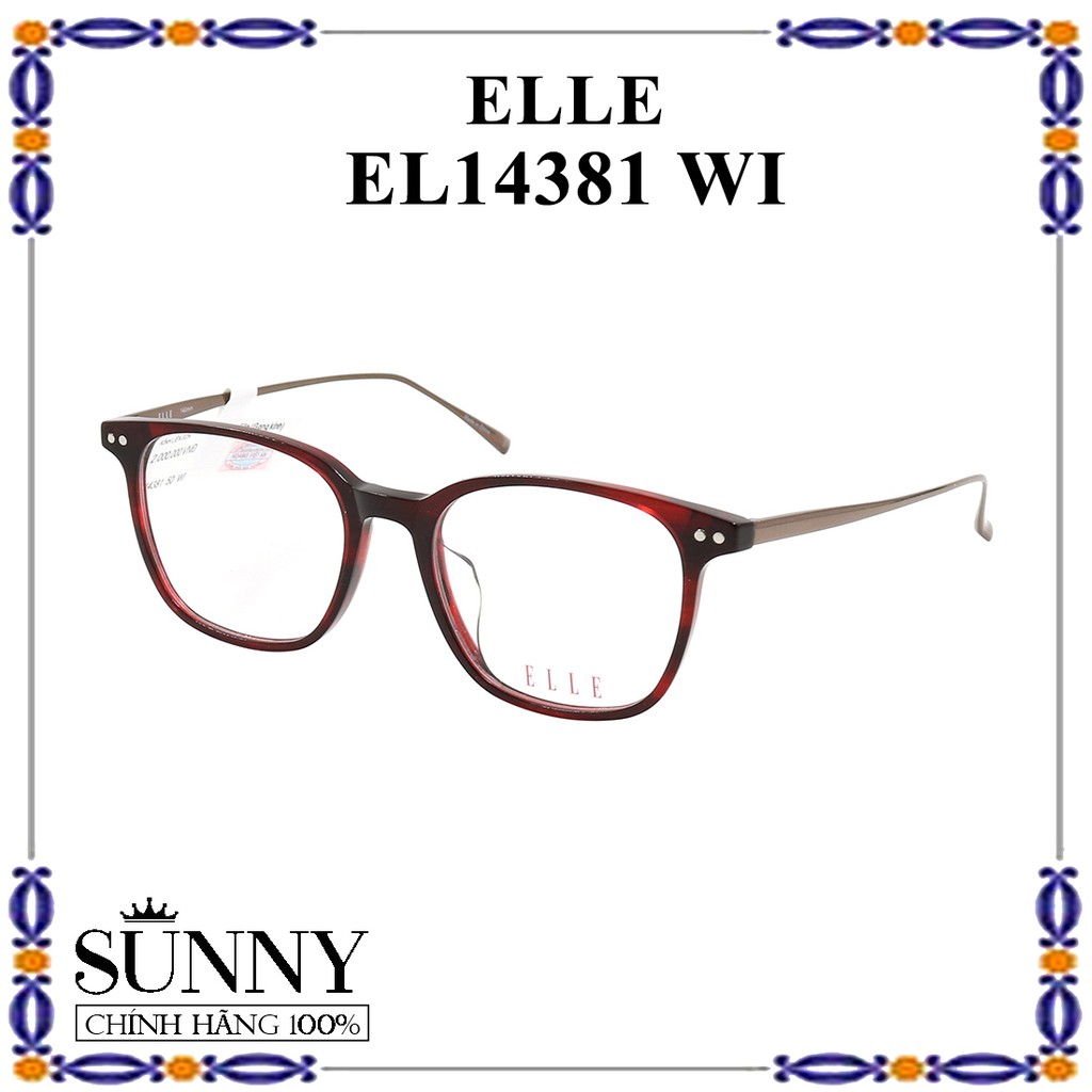 Gọng kính thời trang Elle EL14381 chính hãng Korea, bảo hành toàn quốc