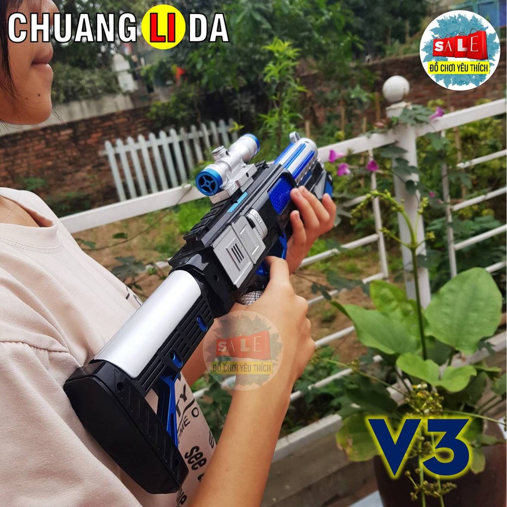 Đồ Chơi Cho Bé Súng Nhựa Ánh Sáng Phát Nhạc ChuangLiDa V2 V3 (Tặng Kèm Pin)