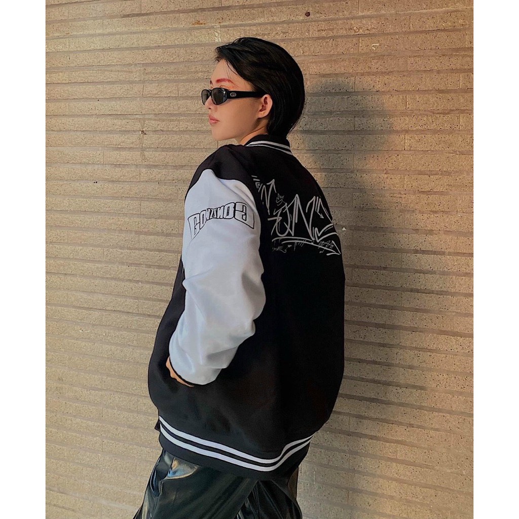 Áo Khoác Bomber Jackets in GONZ Kiểu Dáng Unisex Nam Nữ Form Rộng Ulzzang