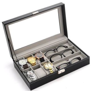 Hộp đựng 6 đồng hồ + 3 kính mắt