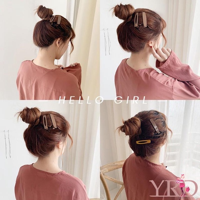 Kẹp mỏ vịt màu bóng tone màu trầm