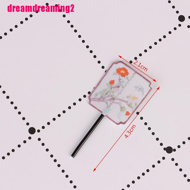Set 2 Quạt mini Trang Trí Nhà Búp Bê Tỉ Lệ 1: