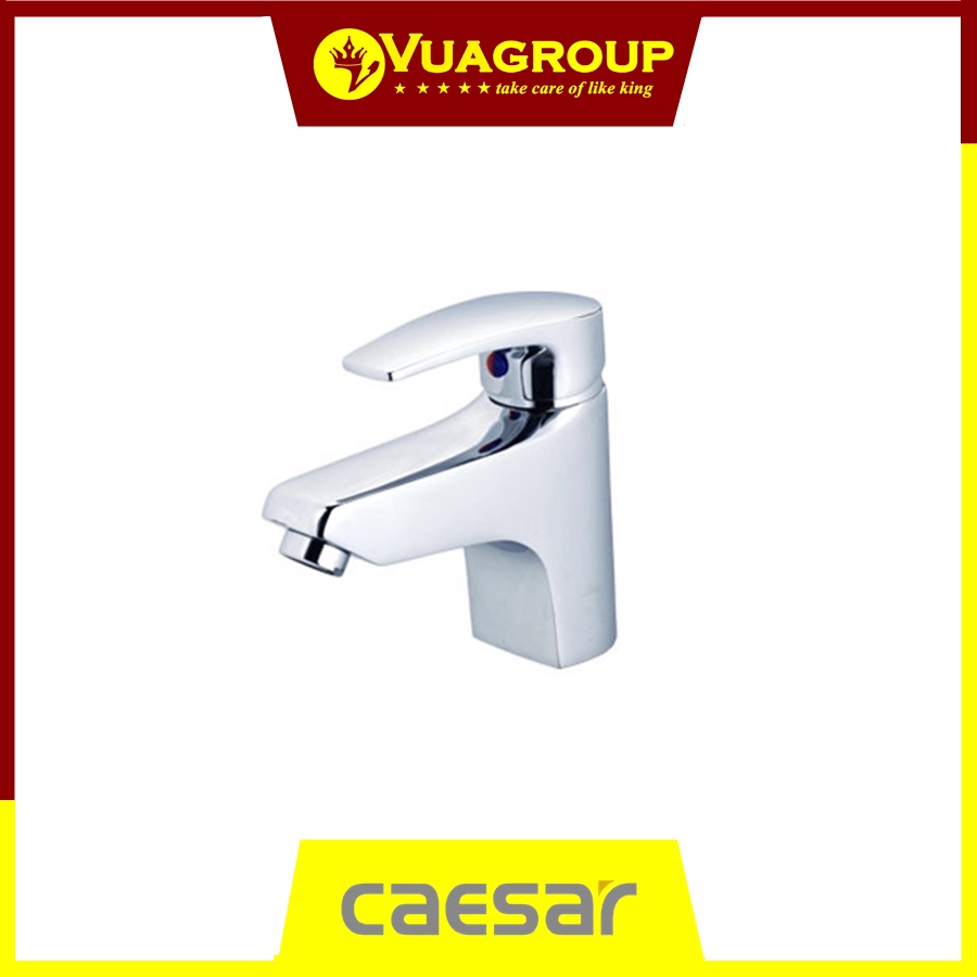 Bộ vòi lavabo nóng lạnh Caesar B400CU phù hợp lắp chậu 1 lỗ tặng kèm bộ xả