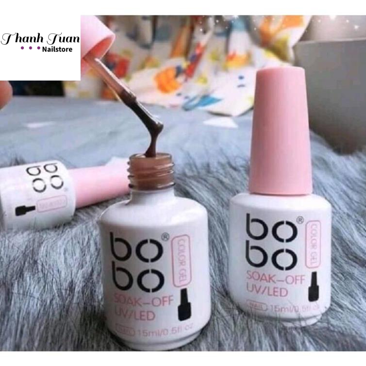 Sơn lẻ.Sơn gel thạch Bobo chính hãng 12 màu. chất đậm đặc,bám móng, màu lên chuẩn  - Phụ kiện đồ nail
