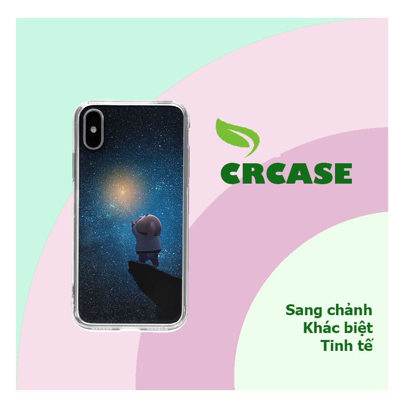 Ốp Lưng Lợn trên mỏm đá giơ tay hứng sao trời Iphone 7/7Plus/8/8Plus/X/Xs/Xs Max/11/11 Promax/12/12 Promax PIG20210093