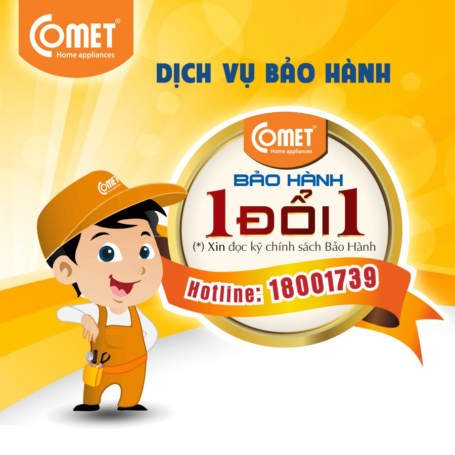 Nồi Lẩu Điện Comet CM7731, CM7732 3.5 Lít Hàng Chính Hãng (Bảo Hành 12 Tháng) giao màu ngẫu nhiên