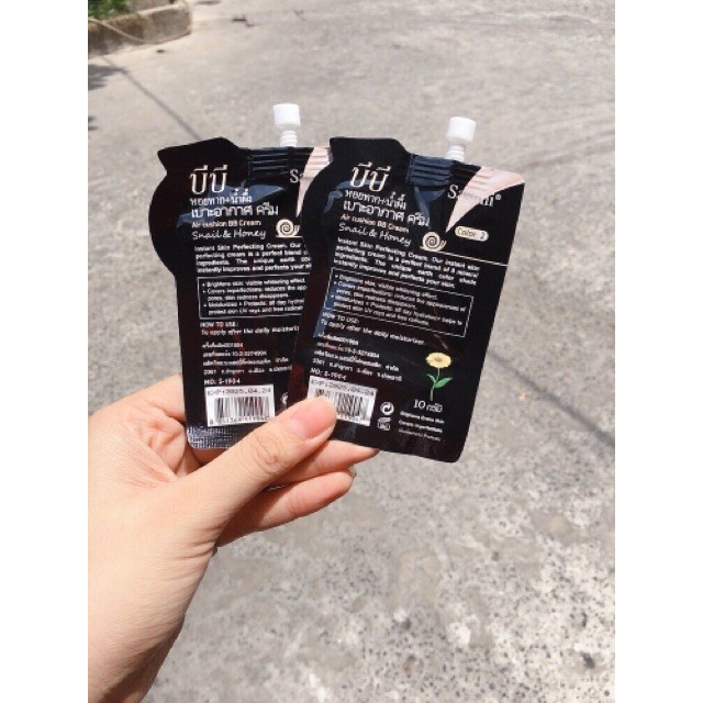 Gói BB cream trang điểm Sasimi dưỡng chất Ốc sên và Mật ông dịu mát SPF 50 | BigBuy360 - bigbuy360.vn