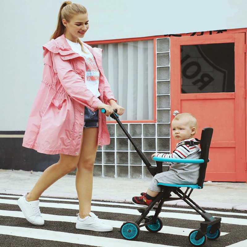 [FRESHIP] [CAO CẤP] Xe đẩy gấp gọn cho bé có mái che Playkids X1 – Xe đẩy đảo hai chiều, thông minh DC020