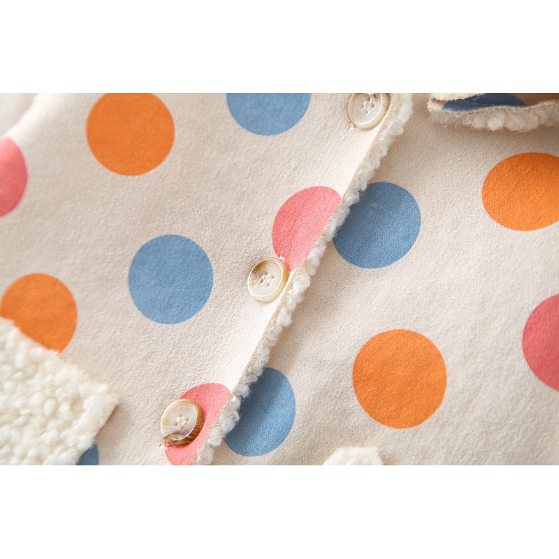 Áo khoác dạ bông siêu ấm cho bé gái - hàng Quảng Châu cao cấp