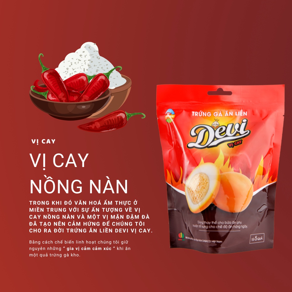 Trứng Gà Ăn Liền Devi Vị Cay Túi 05 Quả | Shopee Việt Nam